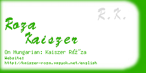roza kaiszer business card